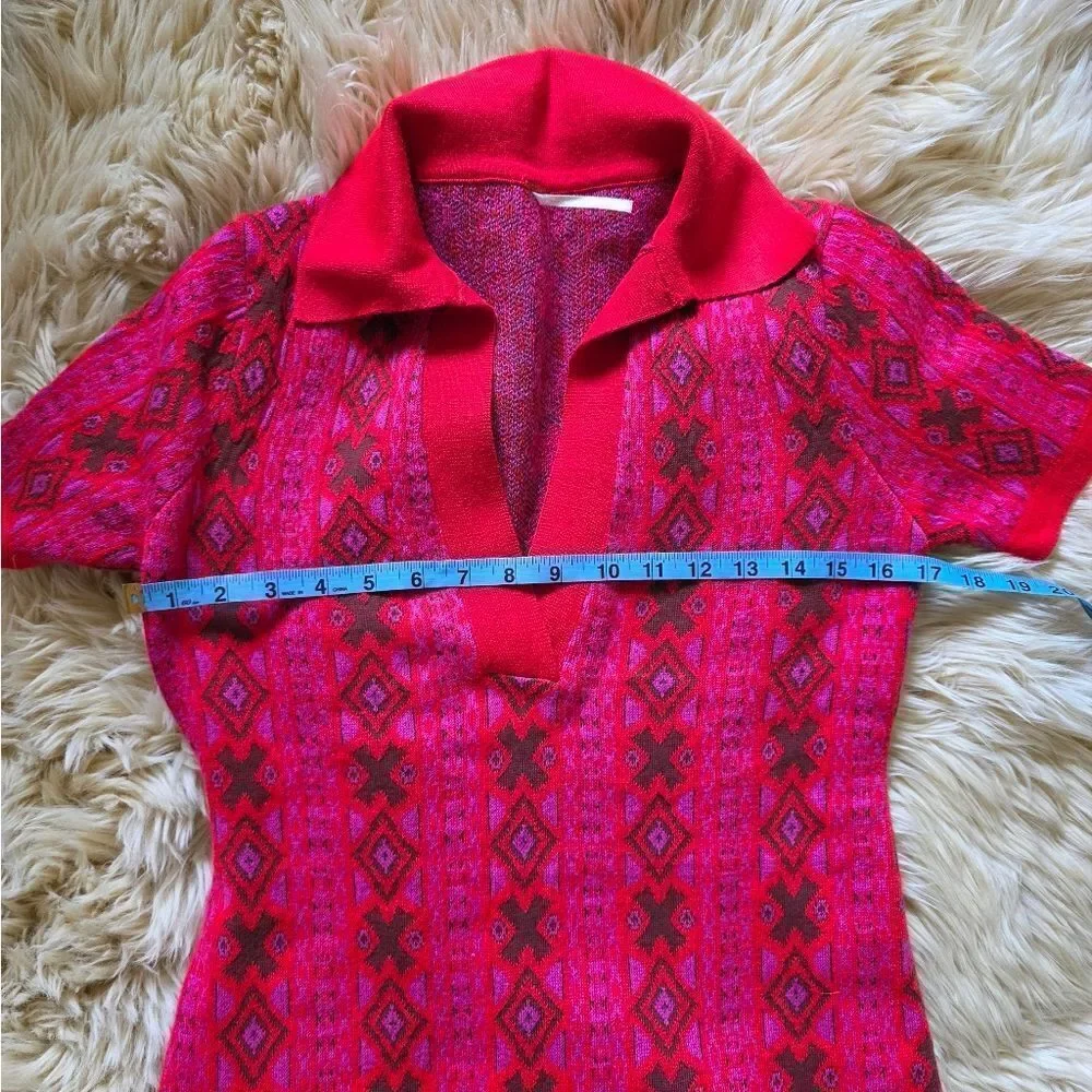 Free People Kitt Mini Dress In Berry Combo Size XS